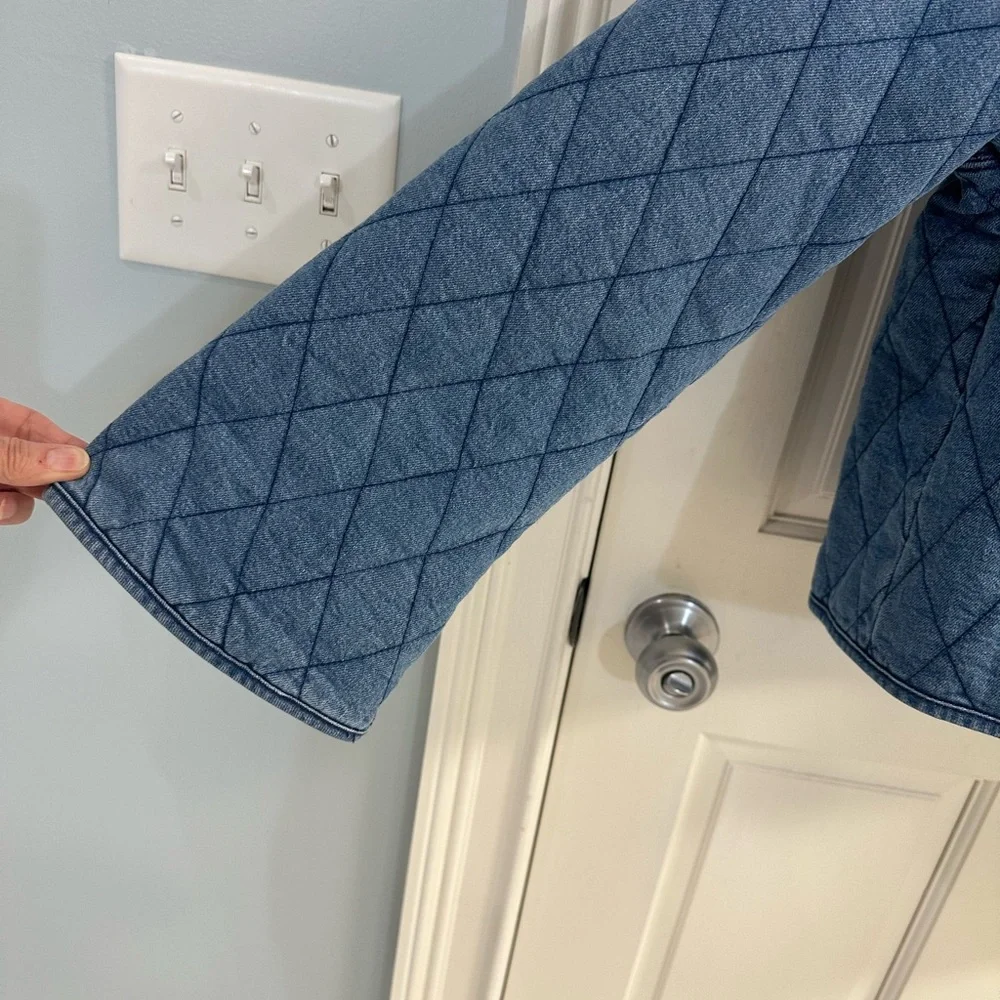Kate Spade Blue Quilted Denim Jacket - Picture 4 of 4